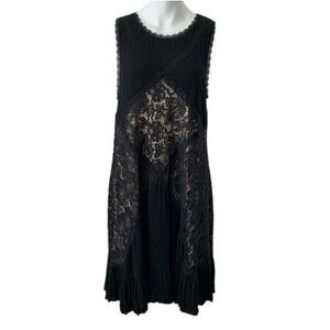 Torrid Dress Women Size 0 Mixed Fabric & Lace Trapeze Dress